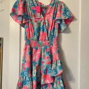 NWT Lilly Pulitzer Mary Anne flutter sleeve dress size 4